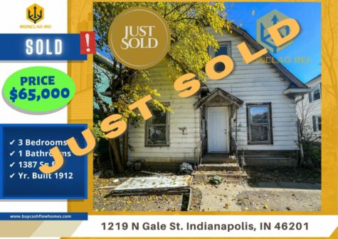 (JUST SOLD) WHOLESALE DEAL : 1219 N Gale St. Indianapolis, IN 46201